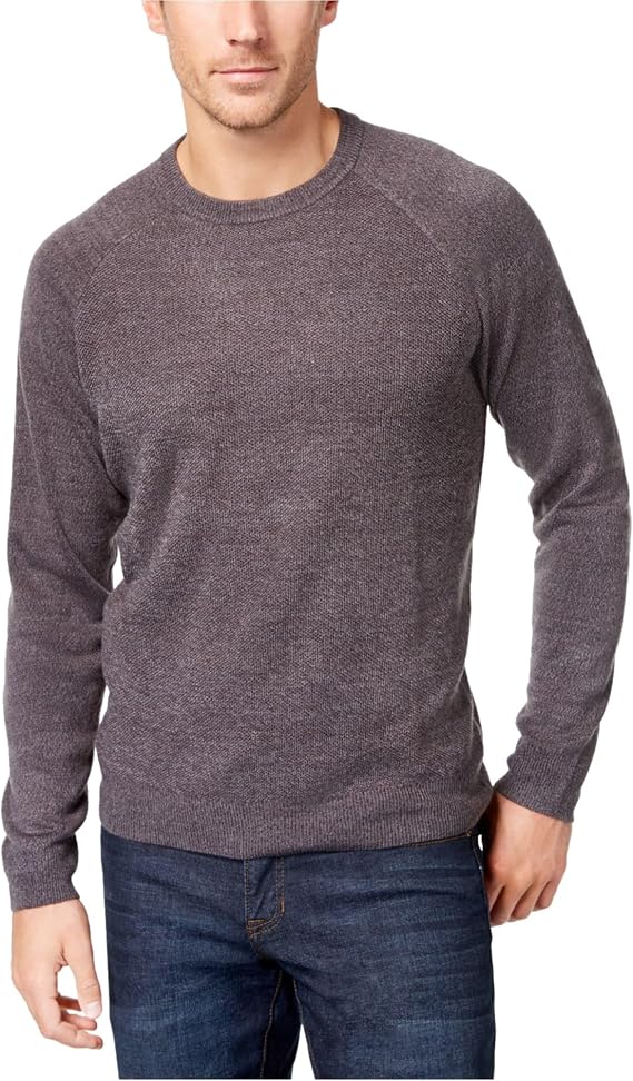 Weatherproof Mens Textured Raglan Pullover Sweater