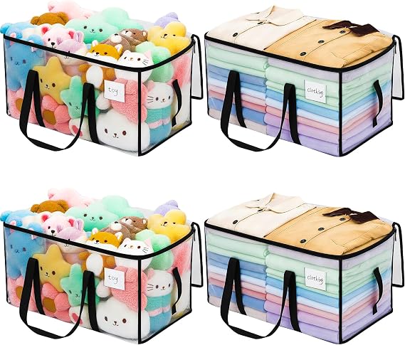 Dntorx 4 Pack 90L Moving Bags Heavy Duty Moving Boxes Dorm Storage Bag