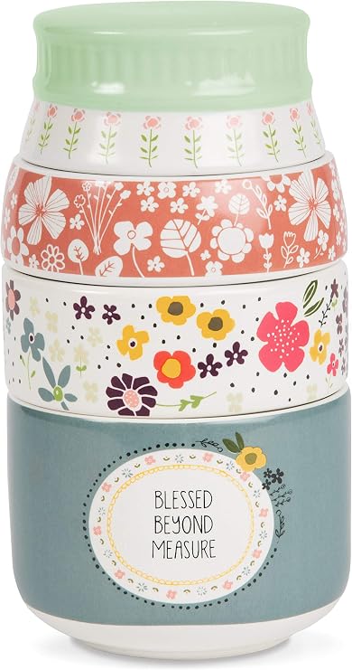 Pavilion - Love You More by Amylee Weeks 54217 Measuring Cup Set, Multicolor