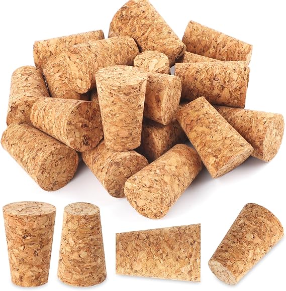 Wine Corks, 20 Pack Soft Wood Wine Bottle Corks, Wine Stoppers