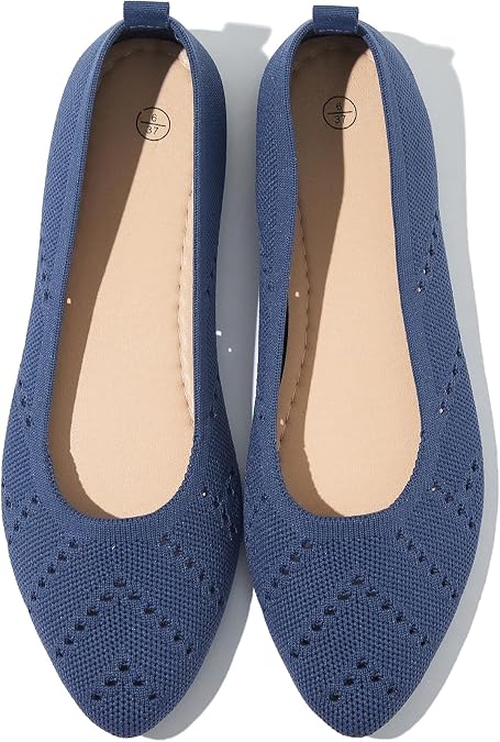 Womens Flats Shoes Dress Shoes for Women Ballet Flats Dressy Comfortable Pointed Toe Flats Foldable Flats
