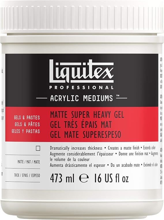 Liquitex Professional Matte Super Heavy Gel Medium, 473 ml, beige