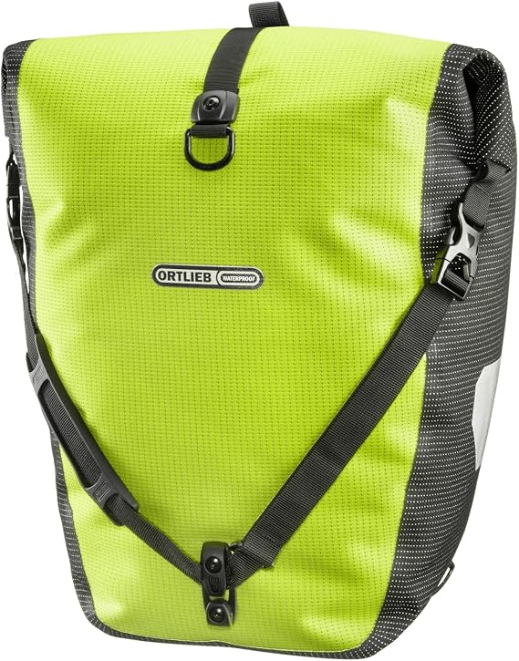 Ortlieb Back-Roller High-Visibilty Pannier - Single Neon Yellow/Black Reflex, One Size