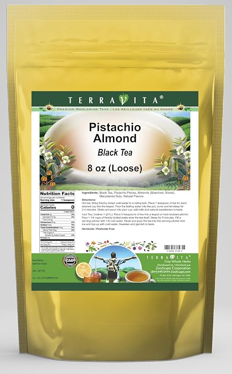 Pistachio Almond Black Tea (Loose) (8 oz, ZIN: 541728)