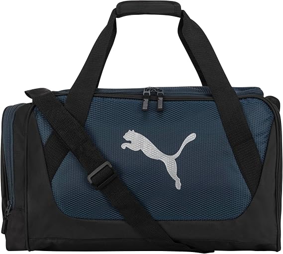 PUMA unisex-adult Form Factor Duffel with Adjustable Strap, Padded Bottom & Zip Pockets