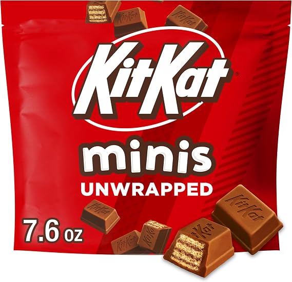 KIT KAT Minis Unwrapped Milk Chocolate Wafer Candy Bag, 7.6 oz