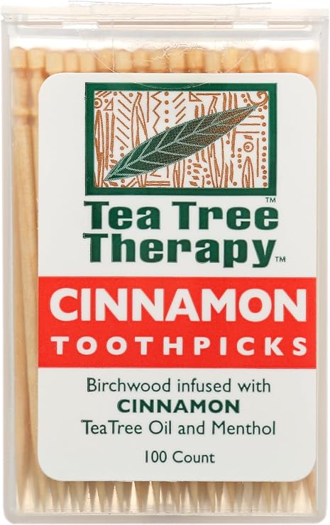 Tea Tree Therapy Toothpicks, Cinnamon, 100 Count