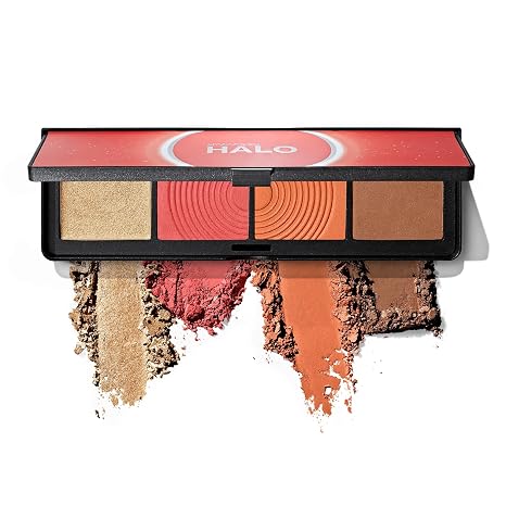Smashbox Halo Sculpt + Glow Face Palette | Vitamin E, Long Lasting, Contour + Highlighter, 0.55 oz.