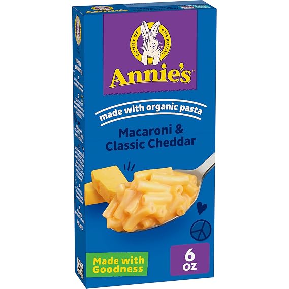 Annie's Classic Macaroni & Mild Cheddar Macaroni & Cheese Natural 6 oz Box