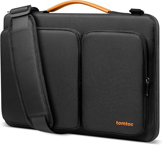 tomtoc 360 ° Koruyucu Dizüstü Bilgisayar Omuz Çantası, 15,6 inç Dizüstü Bilgisayar için, Acer Aspire 3/5/7, HP Pavilion 15.6, Dell Inspiron/XPS, ASUS ROG/TUF, Lenovo ThinkPad L/E/T/P/V, Su Geçirmez