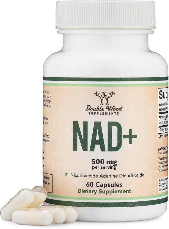 NAD+ 500mg, Energy + Healthy Aging, 95% Pure Single-Ingredient, 60 Capsules | Clean Daily Energy, Supports Anti Aging + Cell Regeneration, Real Single-Ingredient NAD+, Vegan + Non-GMO, 30-Day Supply
