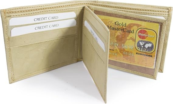 LeatherBoss Men's Bifold Wallet With 2 Middle Flaps