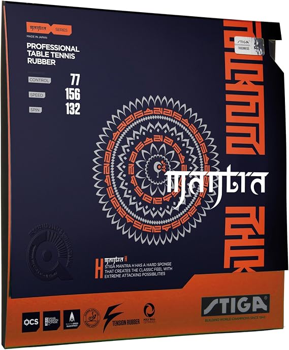 STIGA Table Tennis Rubber Tension Back Soft Mantra H