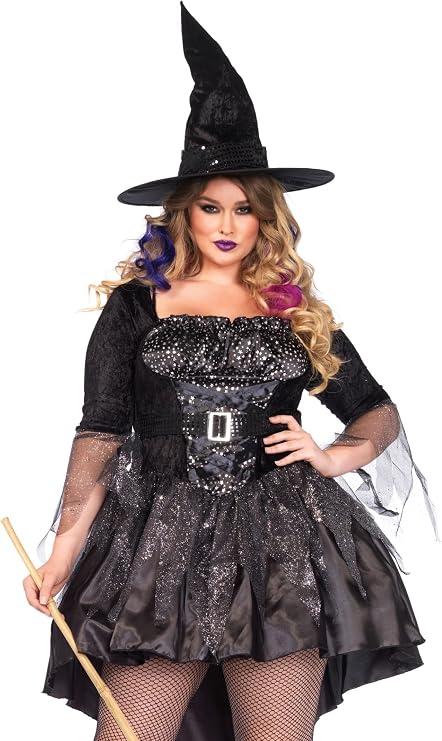 Leg Avenue Women's Plus-Size 2 Piece Magic Mistress Witch Costume