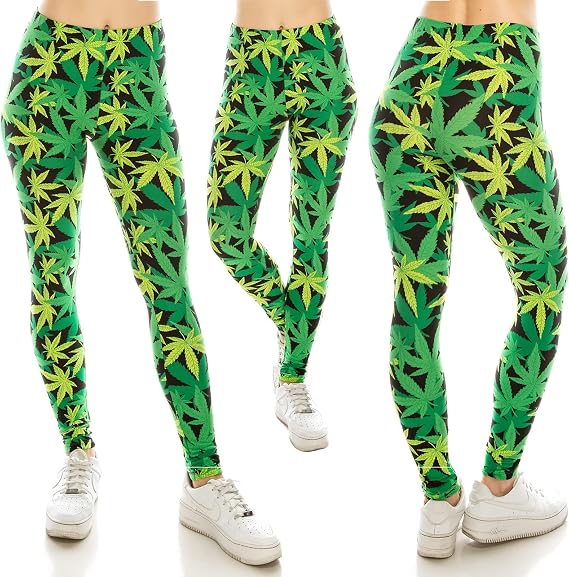 Eevee Women's Solid & Patterned Leggings -One Size-Plus Size