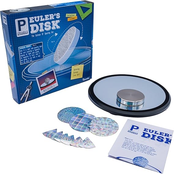 Toysmith Euler's Disk Physics Science Desk Toy, Chrome, 3 inches