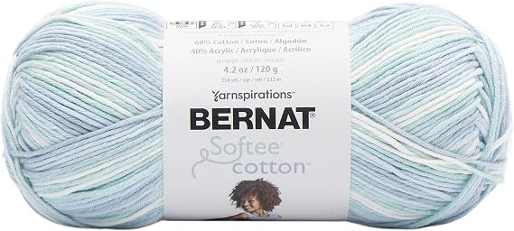 Bernat Softee Cotton Yarn for Crocheting Soft, Refresh