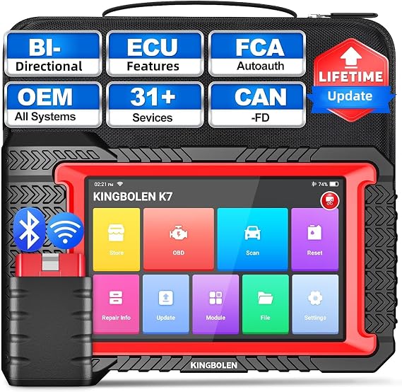 KINGBOLEN K7 OBD2 Scanner Bluetooth No Subscription Lifetime Update