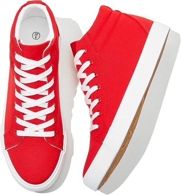 Rominz Men's High Top Canvas Sneakers Casual Canvas Shoes