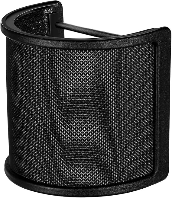 Microphone Mic Pop Filter with Foam Layer Windscreen for Studio