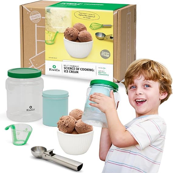 KiwiCo Science of Cooking Ice Cream Kit - STEM Chemistry Set for Ages 5+
