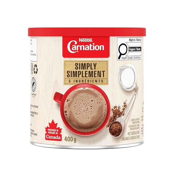 CARNATION Simply 5 Hot Chocolate, 400g/14.1oz, Imported from Canada}