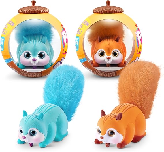 Pets Alive Scurry'n Squirrel (Blue+Orange) 2 Pack by ZURU Interactive Robotic Pet Toy, Moving Squirrel with Realistic Movements and Sounds, Ages 2+, Child Toddler