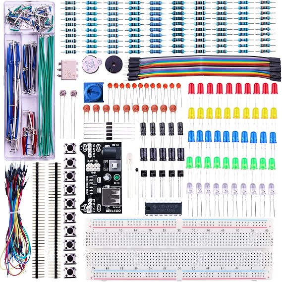 ELEGOO Upgraded 300+ Electronics Fun Learning Set Compatible with Arduino