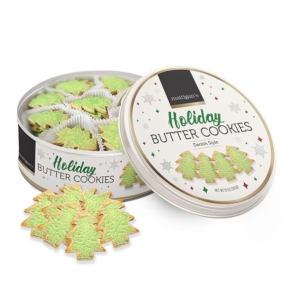Mattigan's Christmas Cookies, Danish style Butter Cookies, Holiday, 12 oz