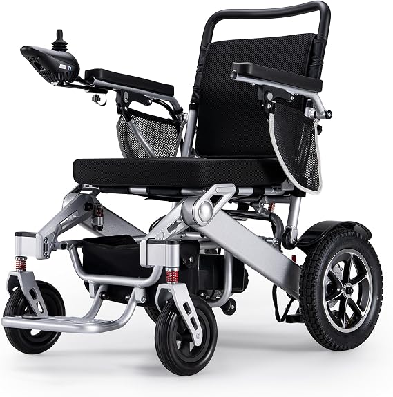 Electric Wheelchair,25 Miles Longer Range, VERPAL Foldable Power Wheelchairs for Adults Seniors,500W Dual Motors,Compact Motorized Wheelchair All Terrain,Intelligent Folding, Travel Size