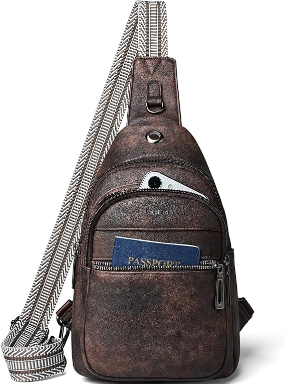 LATMAP Coffee Sling Bag+Brown Sling Bag