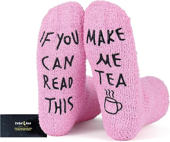 ZXGXLAW if You Can Read This Bring Me Chocolate Coffee Tea Women Socks Funny Birthday Christmas Gifts for Mom and Her