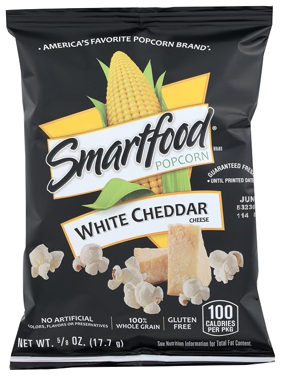 Smartfood White Cheddar Flavored Popcorn, 0.625 Ounce (Pack of 104)