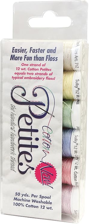 Sulky Sampler 12wt Cotton Petites, Spring Assortment, 6-Pack, (712-02)