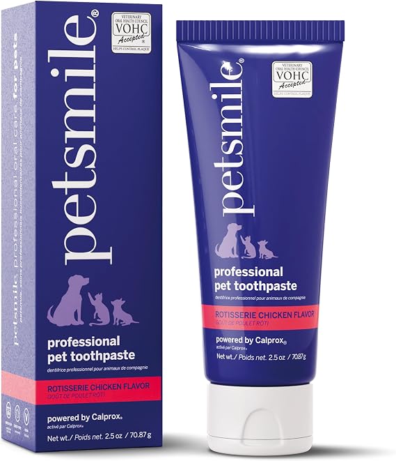 Petsmile VOHC Accepted Pet Toothpaste, Rotisserie Chicken 71g, Cats + Dogs