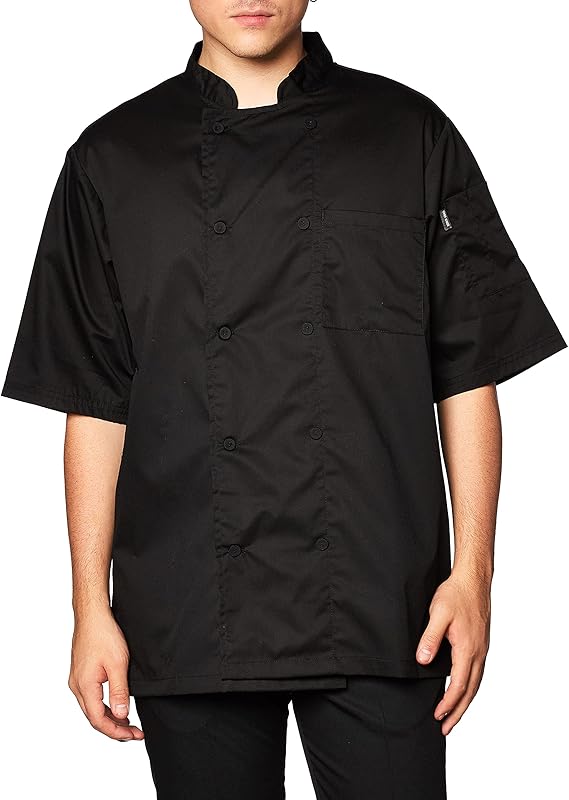 Chef Code Men's Short Sleeve Unisex Cool Breeze Chef Coats