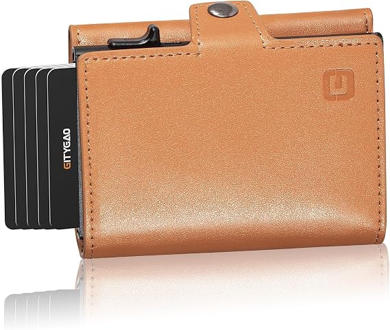 Men's Wallet with Coin Compartment Yellow Minimalist