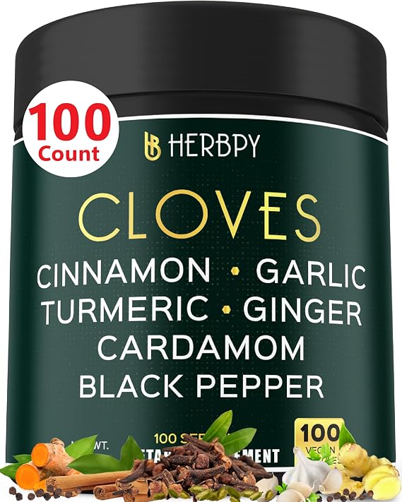 Herbpy 7in1 Clove Supplement 500mg, Support Digestion, Immune, Heart Health