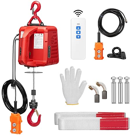 VIVOHOME 3-in-1 Electric Hoist Winch 660lbs, 40ft Lifting Height for Towing
