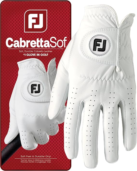 FootJoy CabrettaSof Men's Golf Glove, White