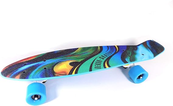 Rekon Penny Plastic Skateboard,Oil Painting Graphic 22.5 * 6" (Oil Painting)