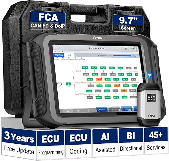 XTOOL D9S PRO ECU Programming/Coding Scan Tool, Bidirectional, Topology Map