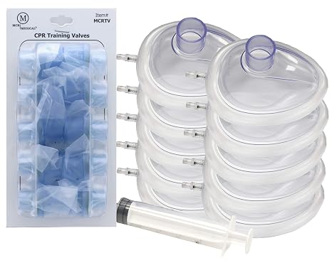 CPR Training Masks with Valves, Adjustable Adult, 10-Pack | MCR Medical