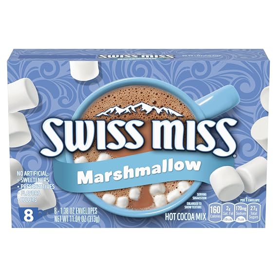 Swiss Miss Chocolate Hot Cocoa Mix With Marshmallows, 1.38 oz., 8-ct