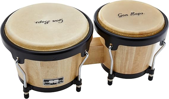 Gon Bops Fiesta Series Bongo, Natural with Black Hardware