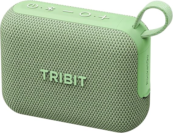 Tribit PocketGo Portable Bluetooth Speaker, 7W, IP68 Waterproof, 20H, Green | BT 6.0, Wireless Shower Speaker, Supports TF Card, Custom EQ, TWS Pairing, Electronics for Travel, Outdoors, Home