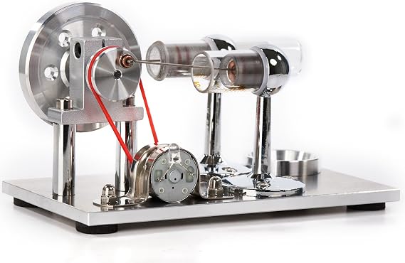 Sunnytech Hot Air Stirling Engine Motor Model Educational Toy Electricity Generator Colorful LED (SC001)