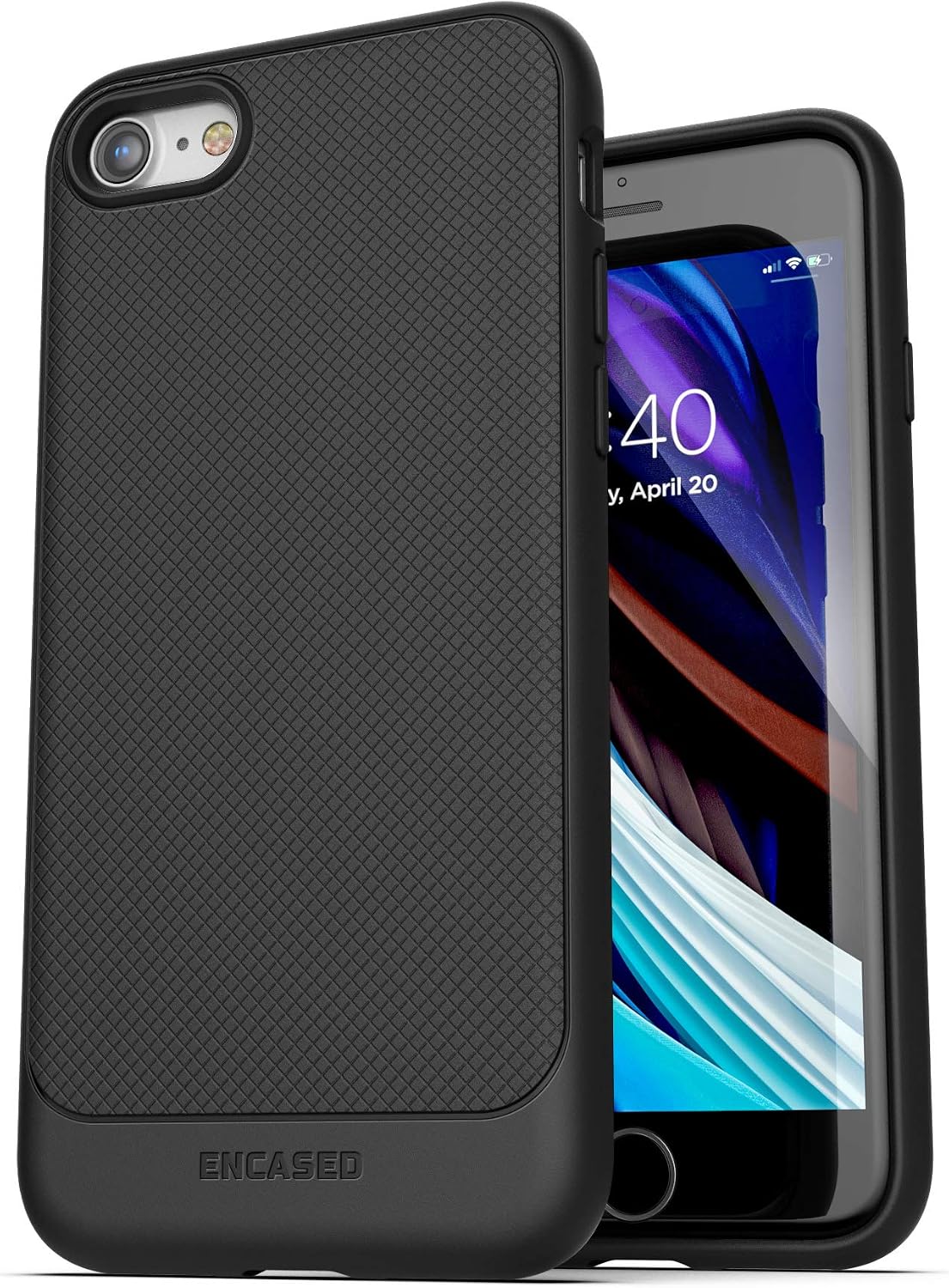 ENCASED Thin Armor for iPhone SE 2022 Case 3rd Gen Slim Fit Phone Case Fits iPhone SE 20202022 Matte Black