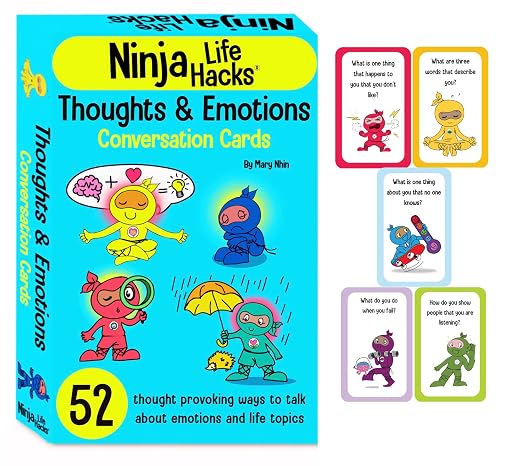 Ninja Life Hacks Thoughts and Emotions Conversation Cards: (Children's Card Games Books, Social Skills Activities for Kids)
