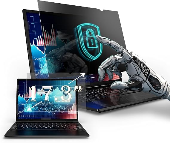 Privacy Screen Filter for 17.3 Inches Laptop, Screen Protector size is 15.1 inch width x 8.5 inch height